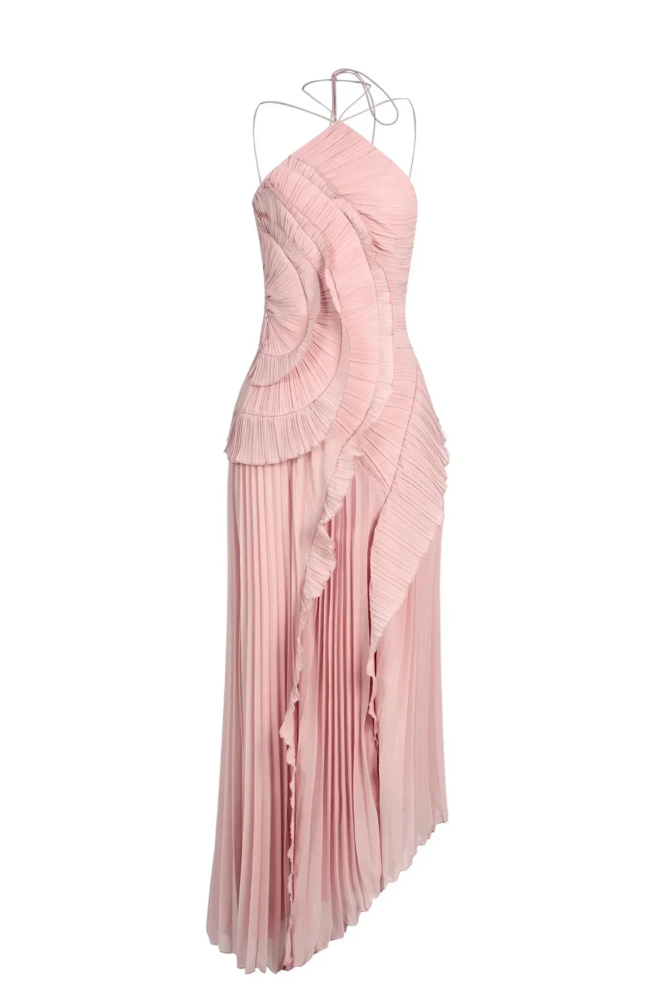Eliza | Women’s Pleated Ruffled Maxi Wedding Guest Dress