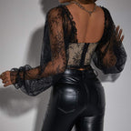 Floral Lace Crop Top for Special Occasions