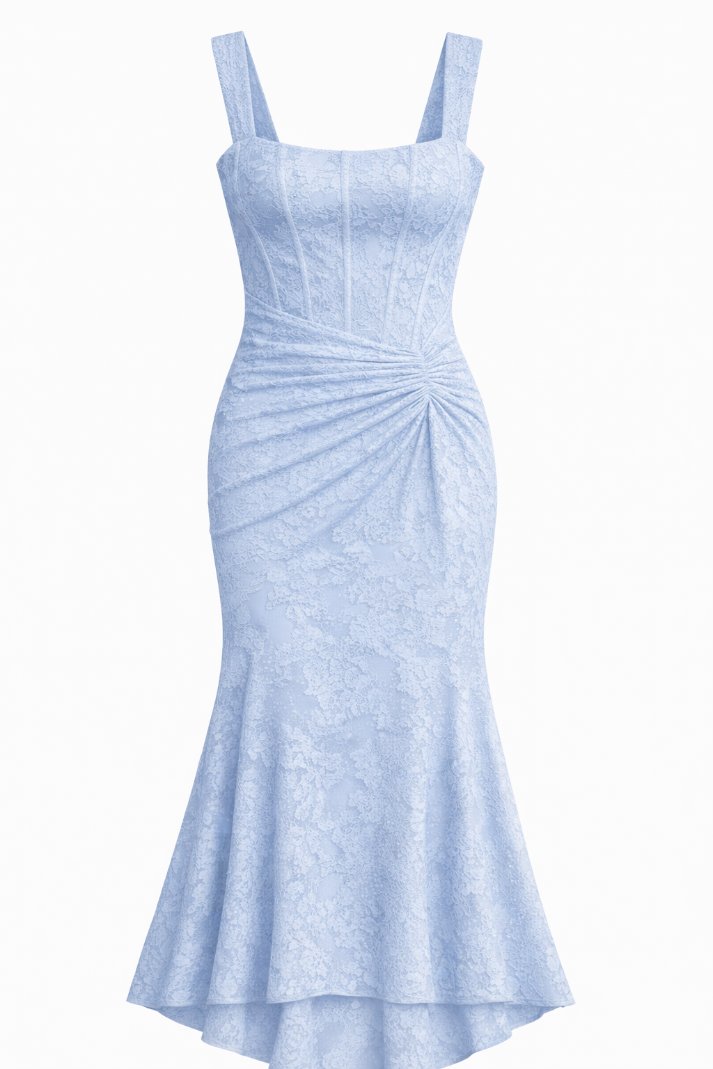 Naomi | Bias Cut Satin Luminous Neutral Midi Dress