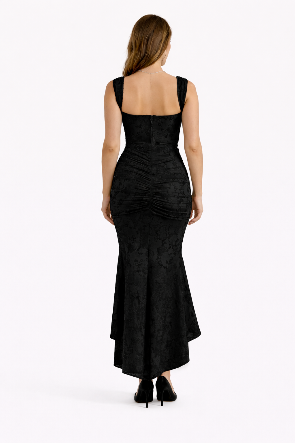 Naomi | Bias Cut Satin Luminous Neutral Midi Dress