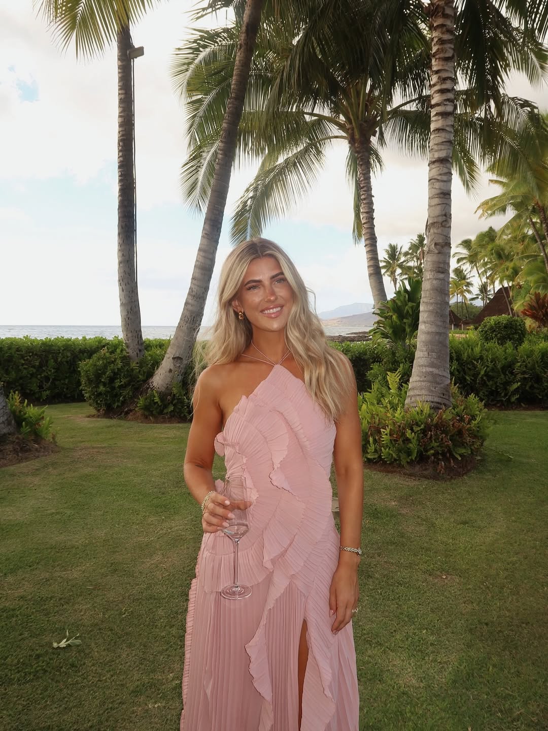 Eliza | Women’s Pleated Ruffled Maxi Wedding Guest Dress