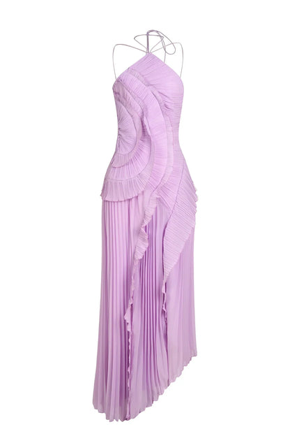 Eliza | Women’s Pleated Ruffled Maxi Wedding Guest Dress