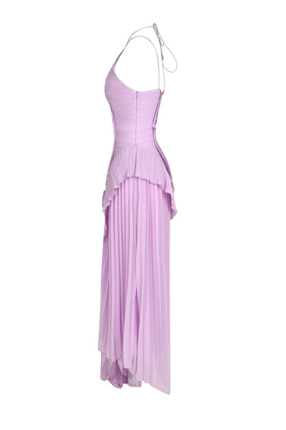 Eliza | Women’s Pleated Ruffled Maxi Wedding Guest Dress