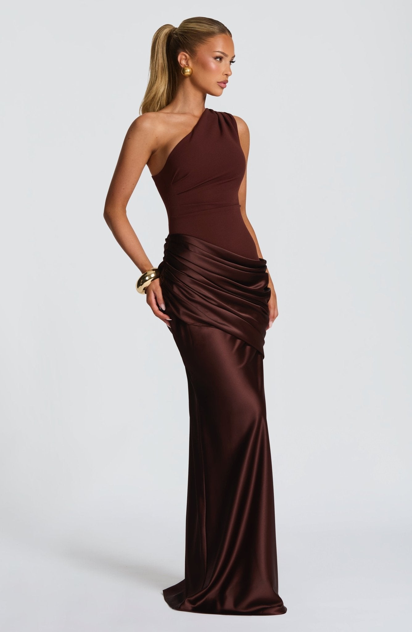 Ophelia | Women's One-Shoulder Maxi Wedding Guest Dress