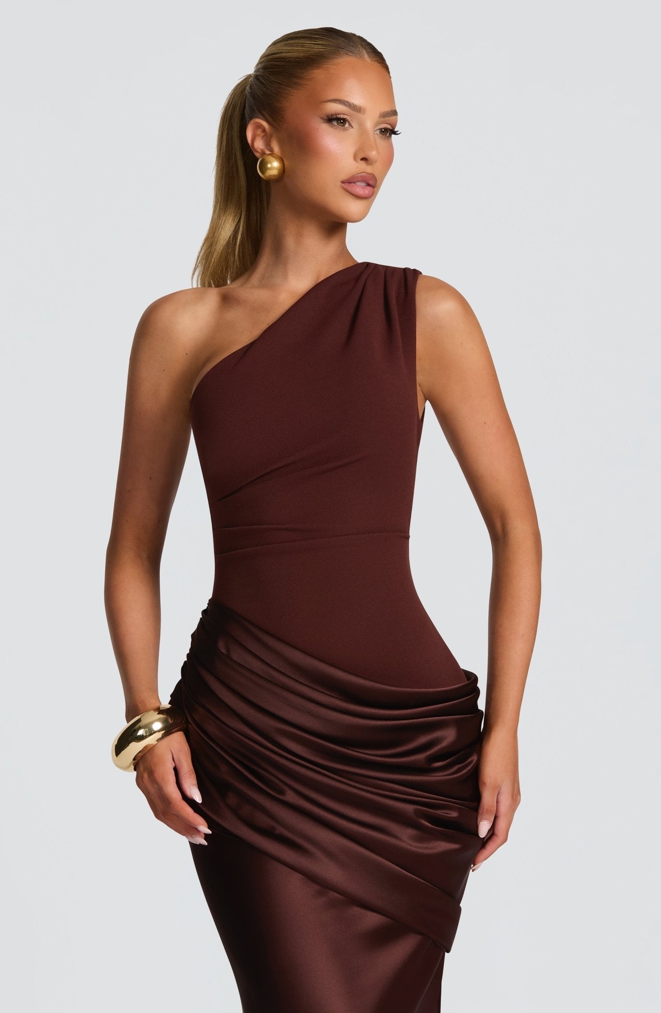 Ophelia | Women's One-Shoulder Maxi Wedding Guest Dress
