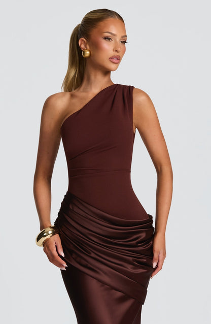 Ophelia | Women's One-Shoulder Maxi Wedding Guest Dress