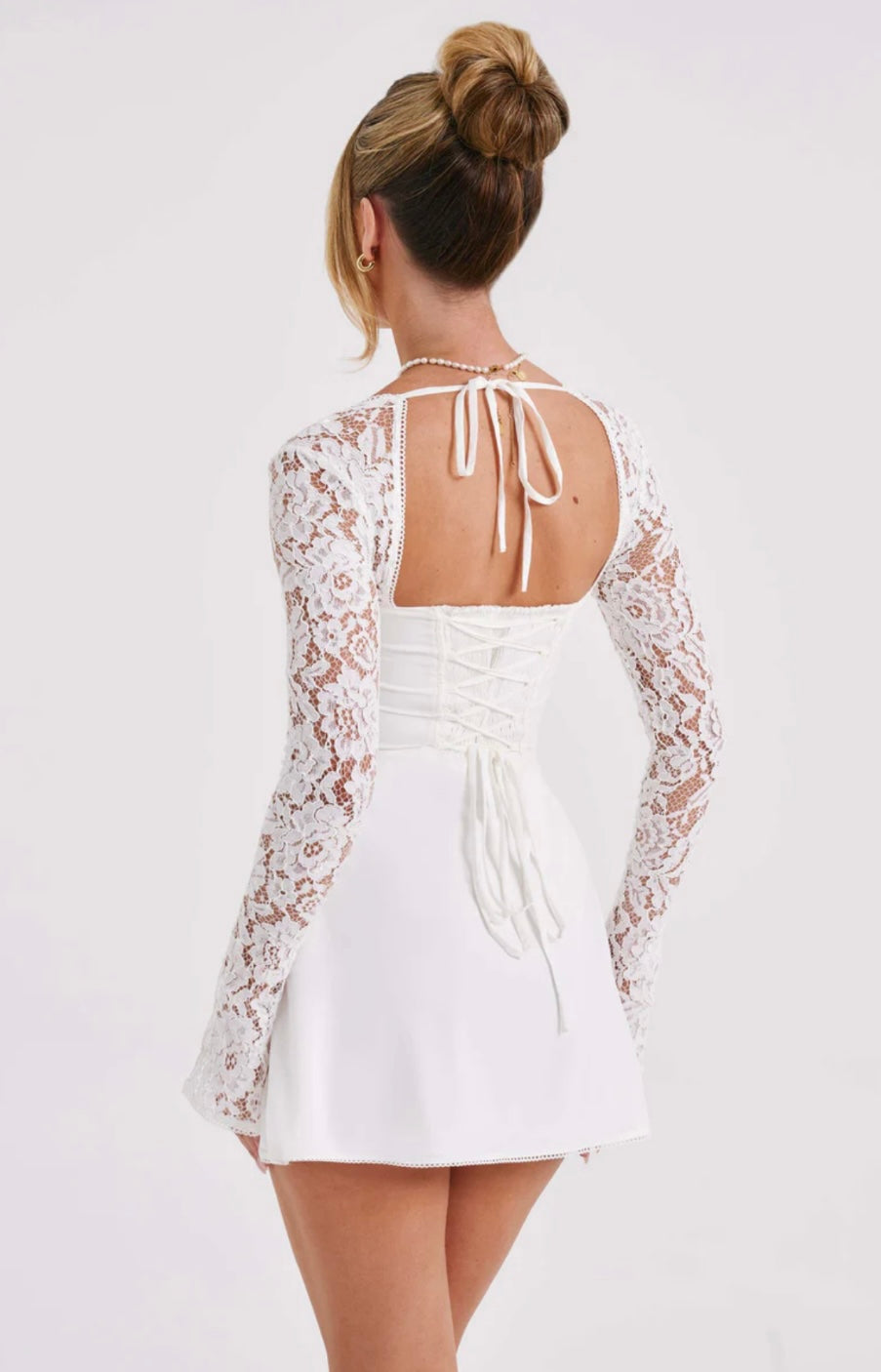 Jasmine | Sculpted Bust Luxury Lace Mini Dress