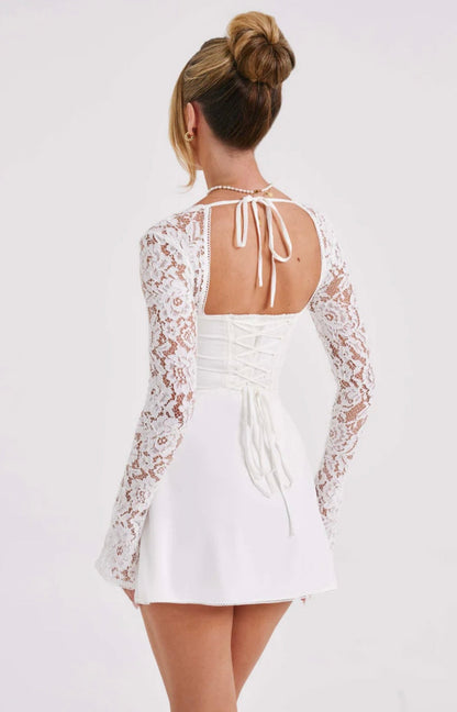 Jasmine | Sculpted Bust Luxury Lace Mini Dress