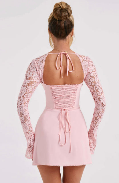 Jasmine | Sculpted Bust Luxury Lace Mini Dress