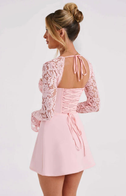 Jasmine | Sculpted Bust Luxury Lace Mini Dress
