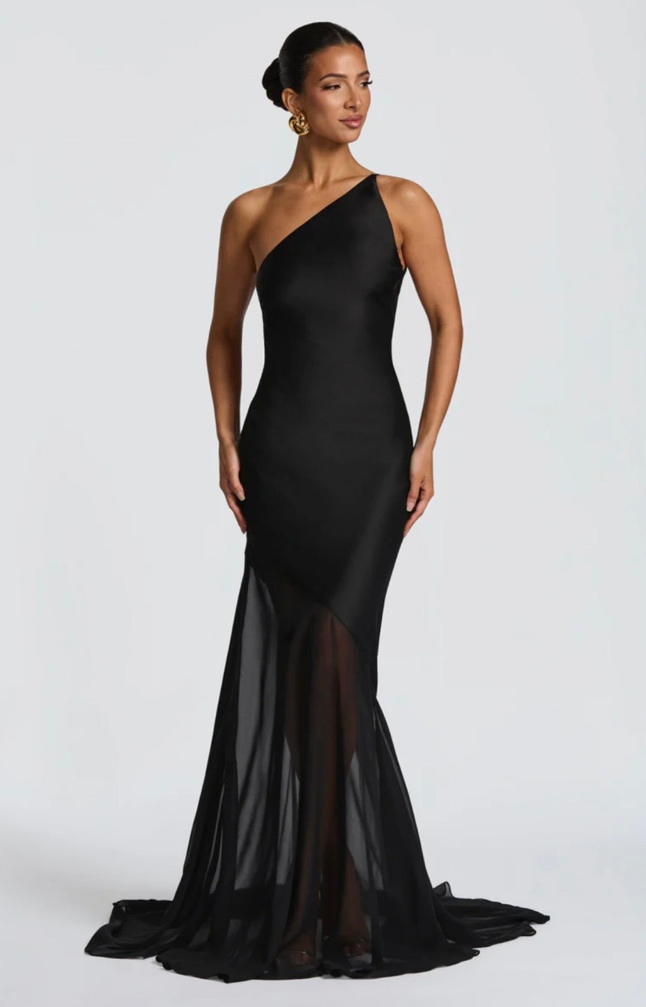Feline | Bias-Cut Fluid Layered Skirt Sculpted Maxi Dress