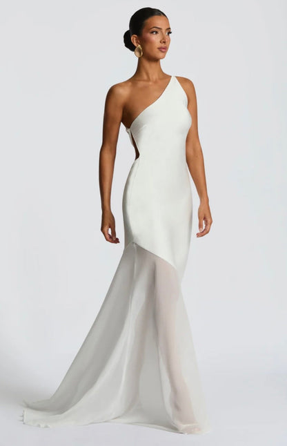 Feline | Bias-Cut Fluid Layered Skirt Sculpted Maxi Dress