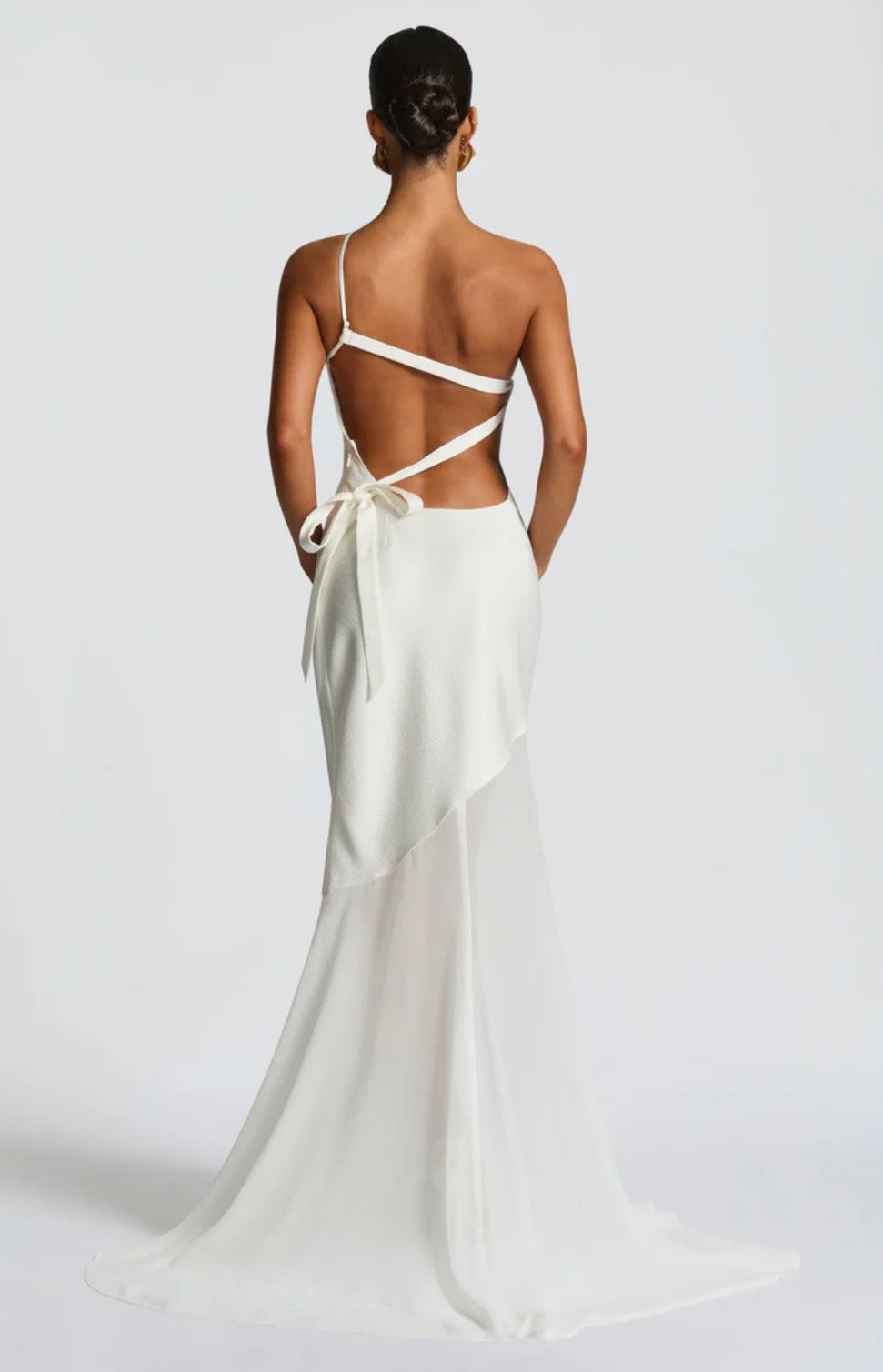 Feline | Bias-Cut Fluid Layered Skirt Sculpted Maxi Dress