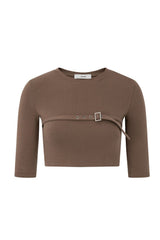 Sienna Buckled Crop Top