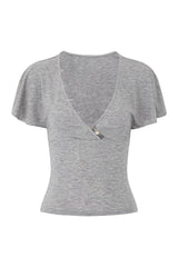 Dove V-Neck Wrap Top
