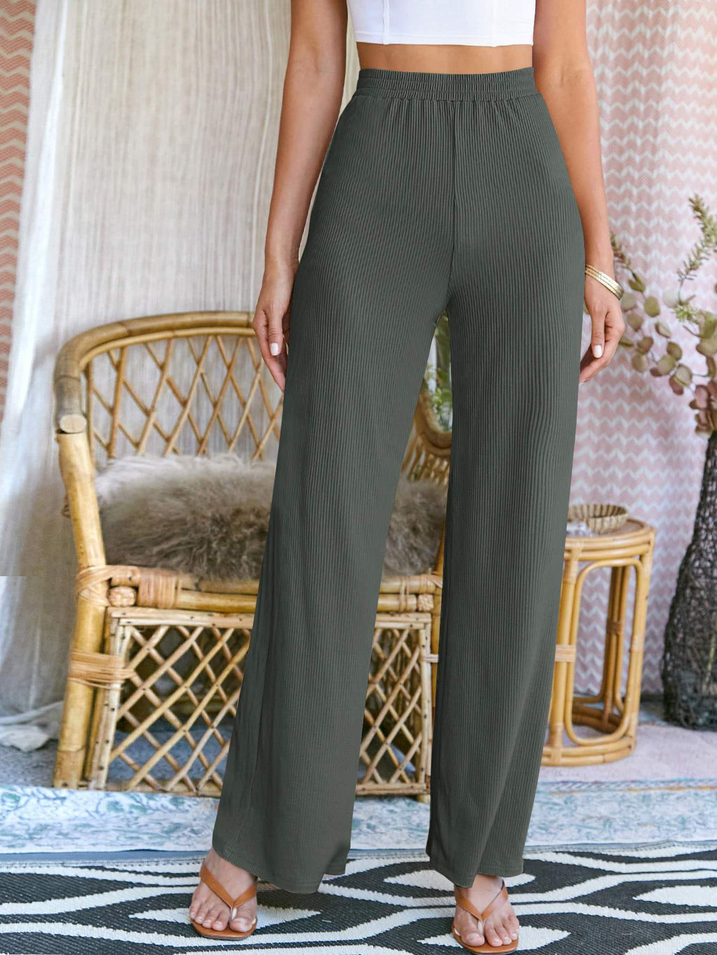 Comfortable Ribbed Trousers, Summer Essentials