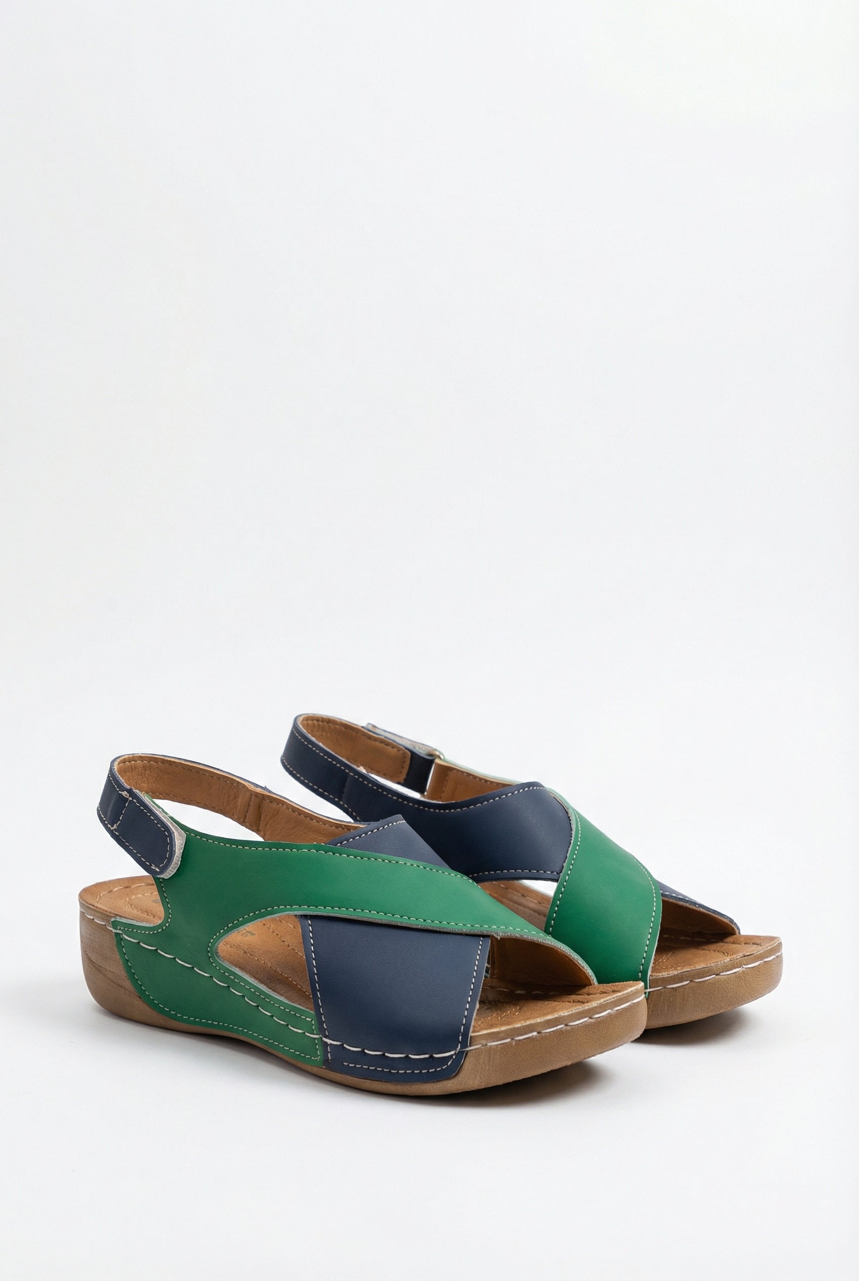 Women's Open-Toe Vegan Leather Sandals